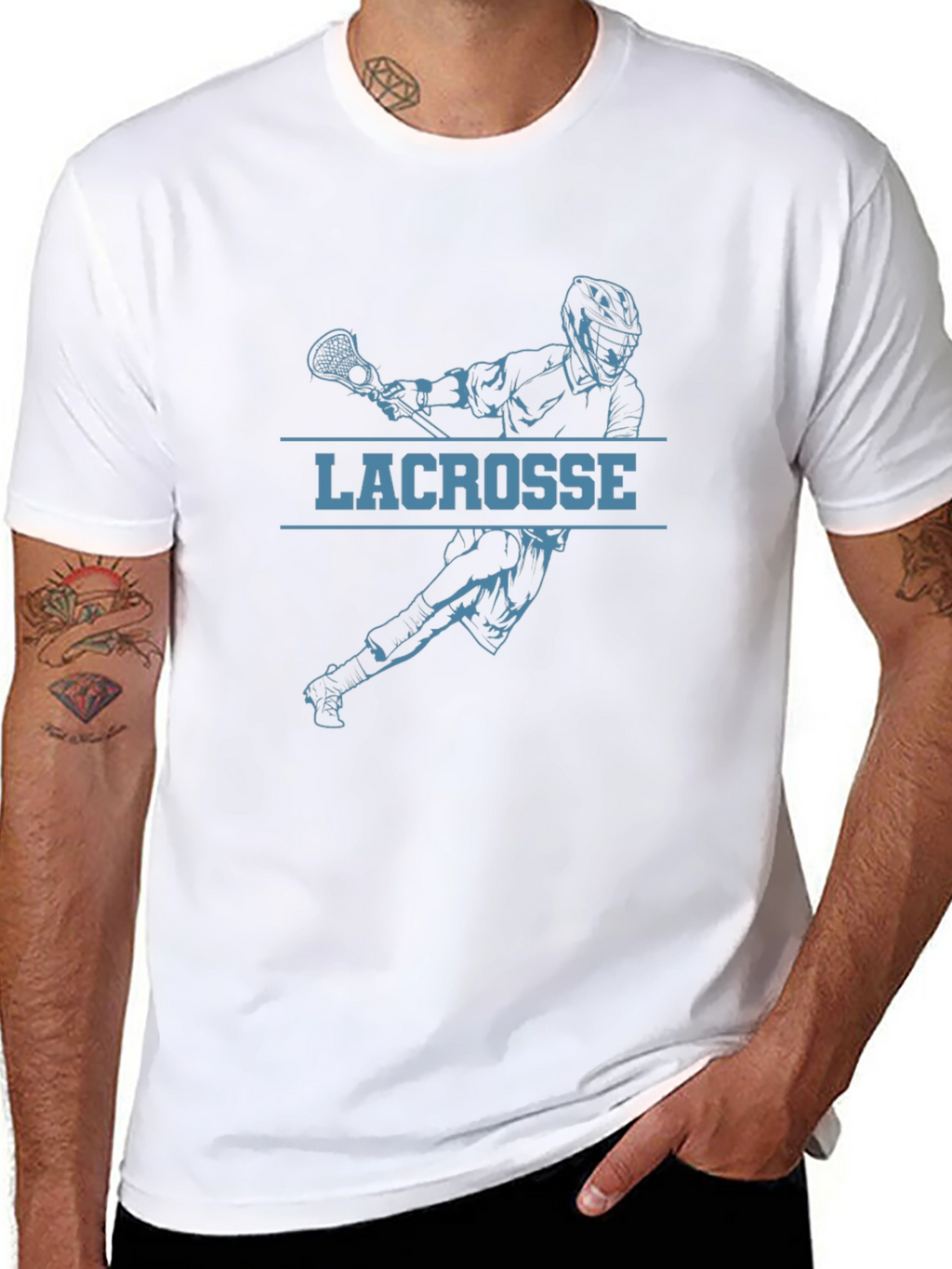 Lacrosse Player Graphic T-Shirt