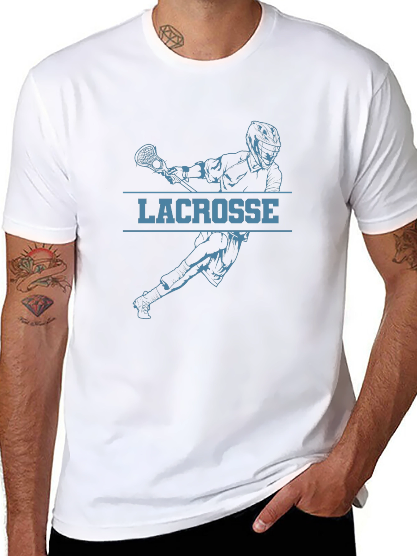 Lacrosse Player Graphic T-Shirt