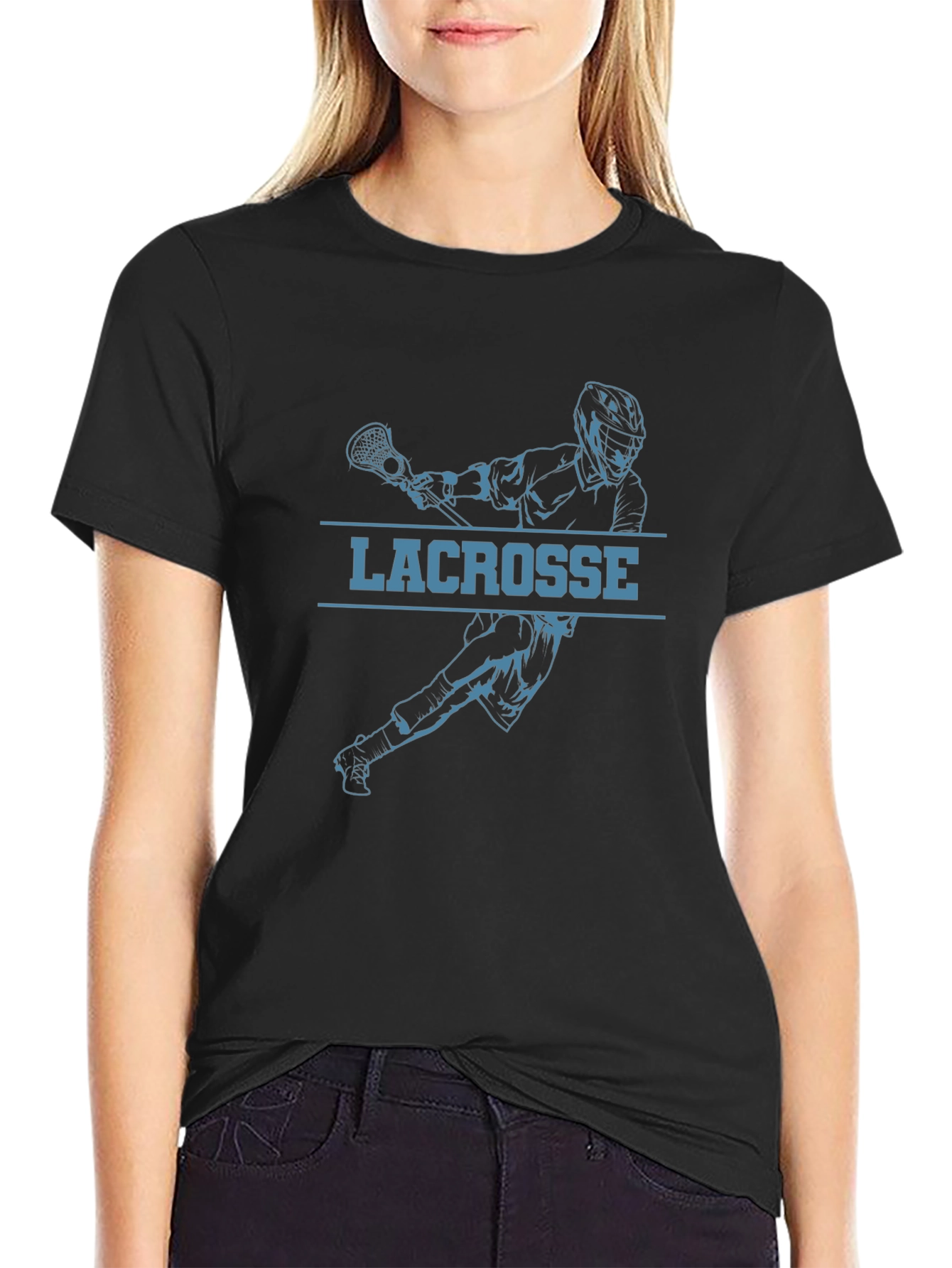 Lacrosse Player Graphic T-Shirt
