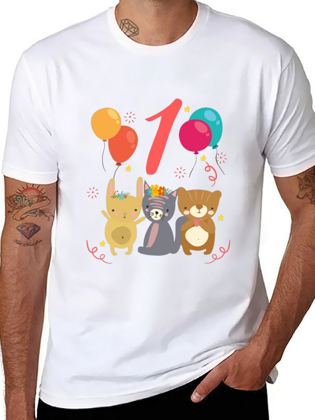Cute 1st Birthday Animal Tee