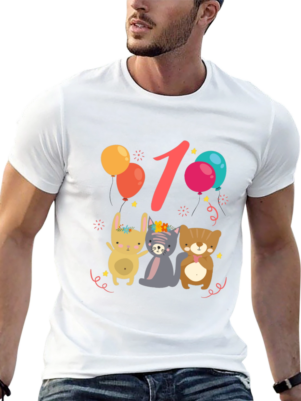 Cute 1st Birthday Animal Tee