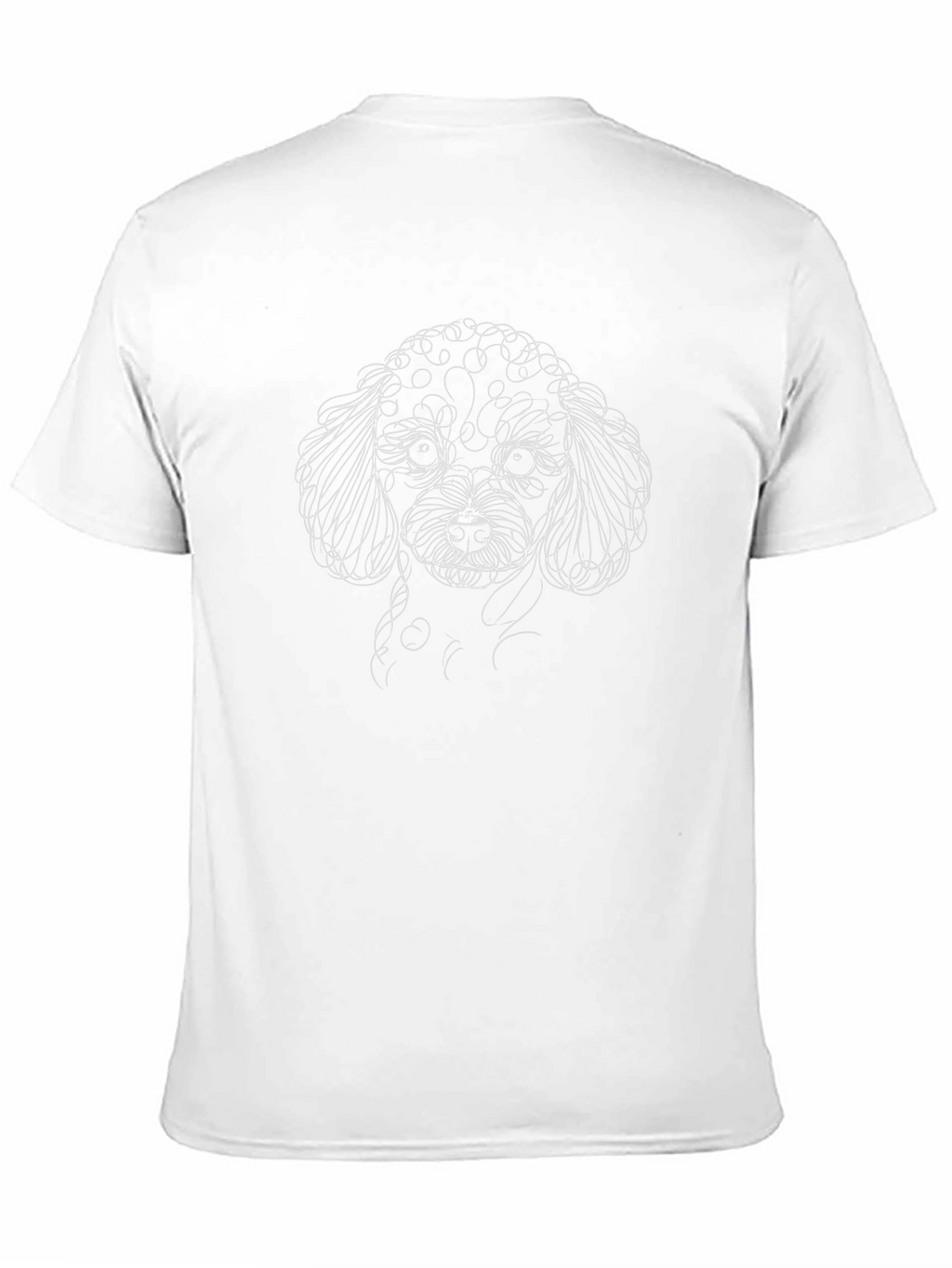 Dog Sketch Black Tee - Casual Graphic Print