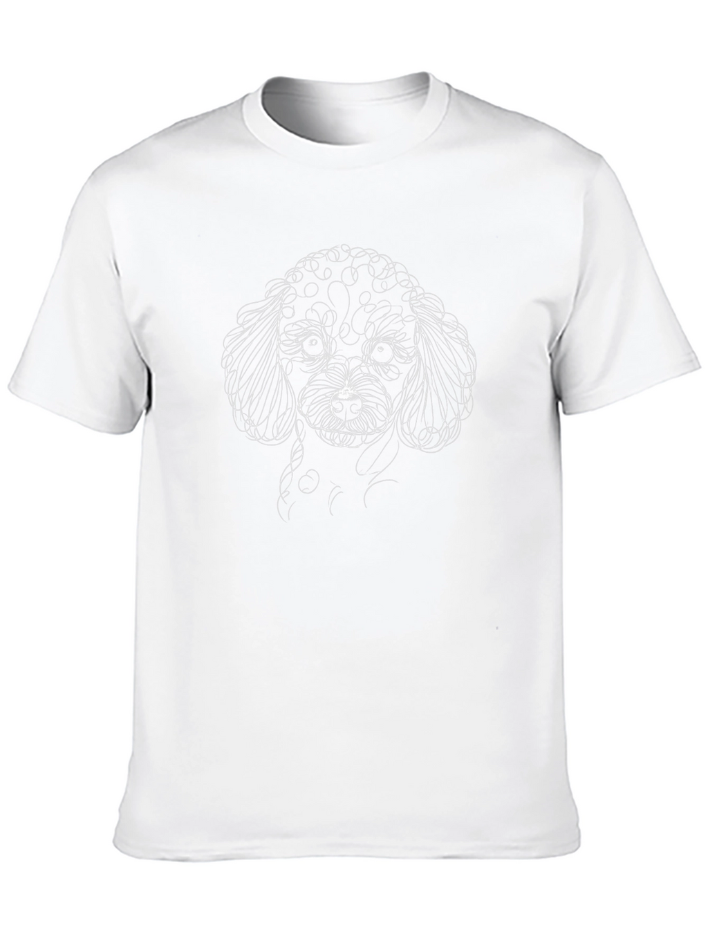 Dog Sketch Black Tee - Casual Graphic Print