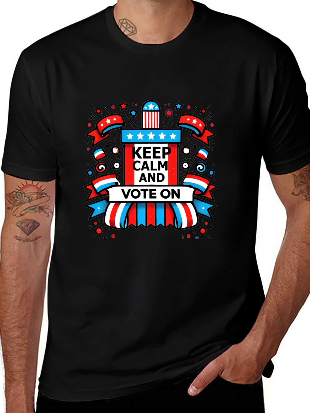 Keep Calm and Vote On Graphic Tee