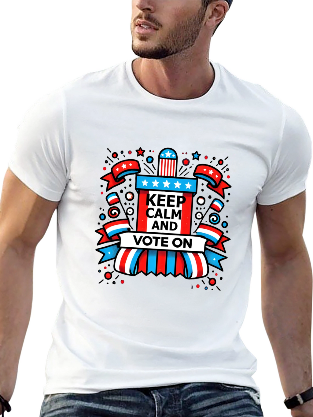 Keep Calm and Vote On Graphic Tee