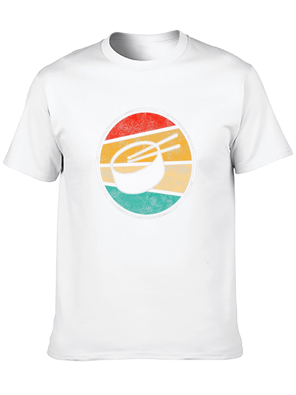 Retro Sunset Hockey Puck Graphic Tee