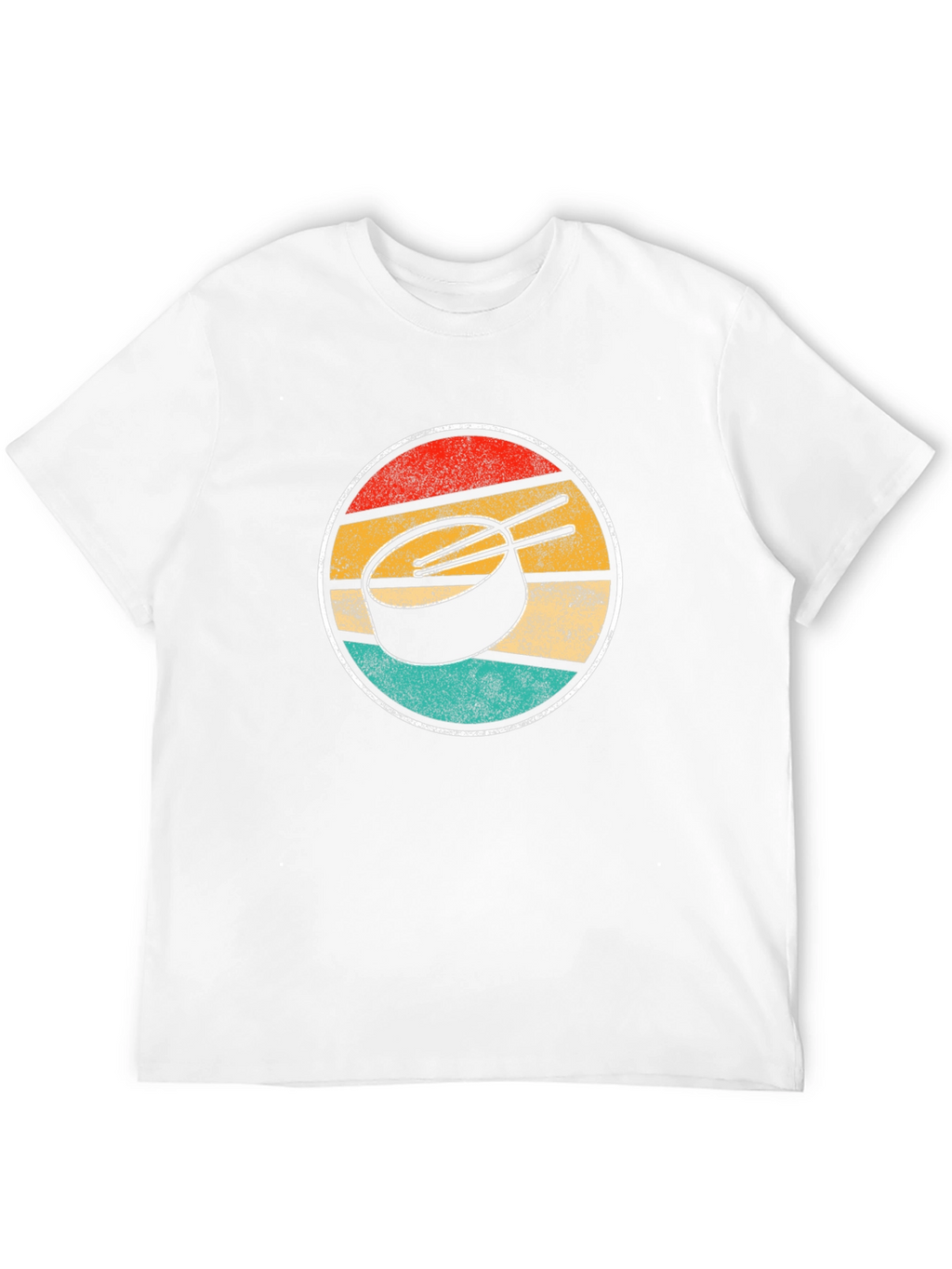 Retro Sunset Hockey Puck Graphic Tee