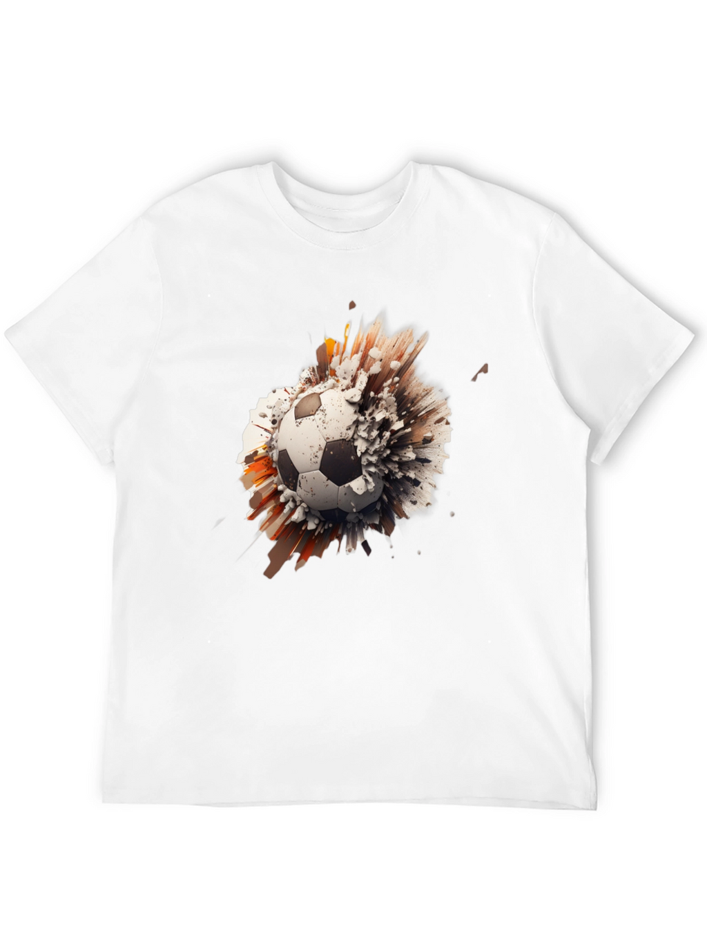 Exploding Soccer Ball Graphic Tee - Black