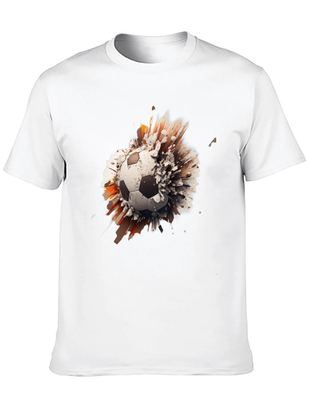 Exploding Soccer Ball Graphic Tee - Black