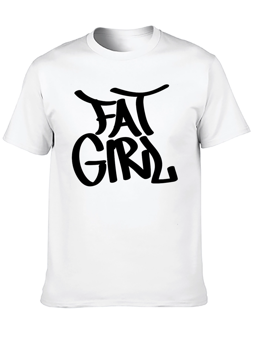 FAT GIRL Graphic Tee - Unisex Black T-Shirt
