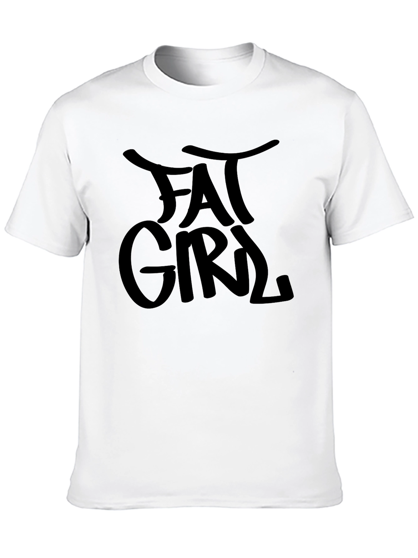FAT GIRL Graphic Tee - Unisex Black T-Shirt