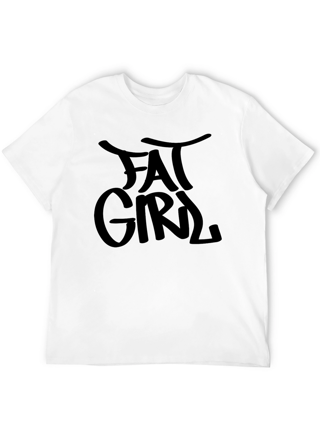 FAT GIRL Graphic Tee - Unisex Black T-Shirt
