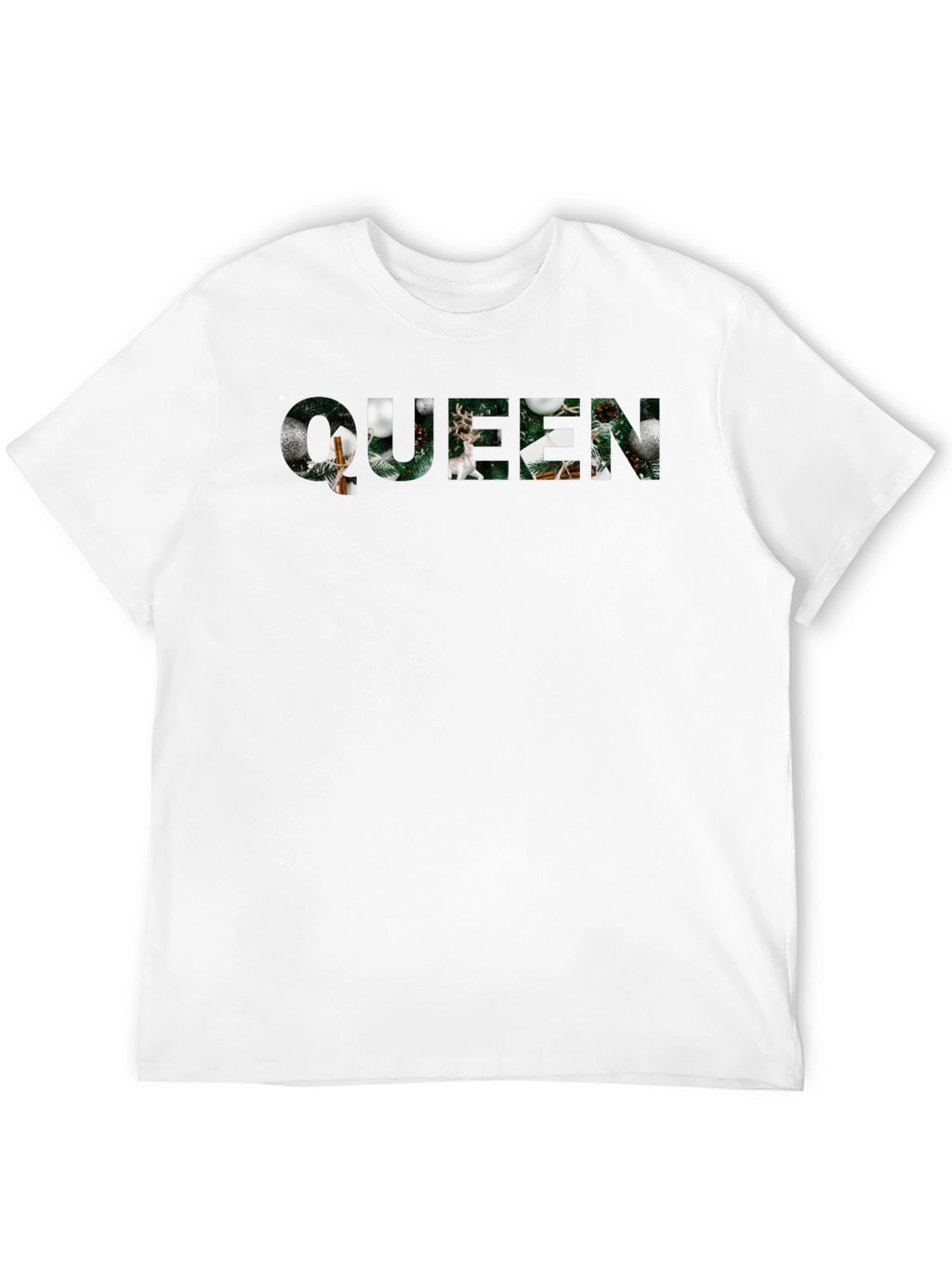 Queen Christmas Holiday Black T-Shirt