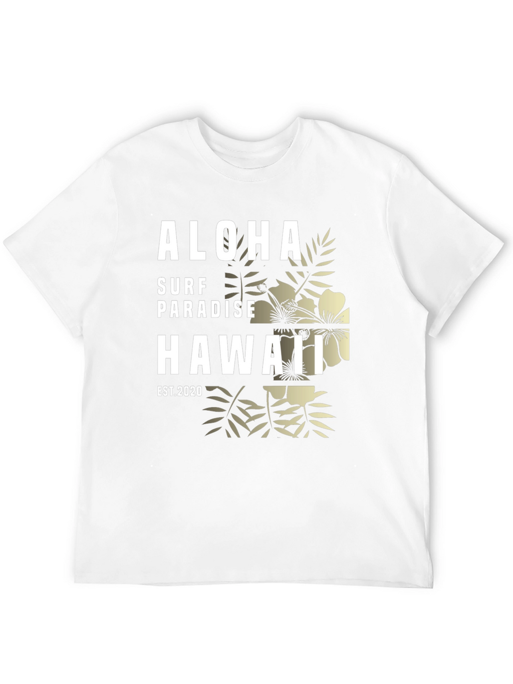 Aloha Surf Paradise Hawaii Black Graphic T-Shirt