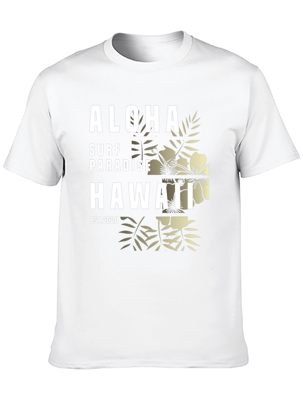 Aloha Surf Paradise Hawaii Black Graphic T-Shirt