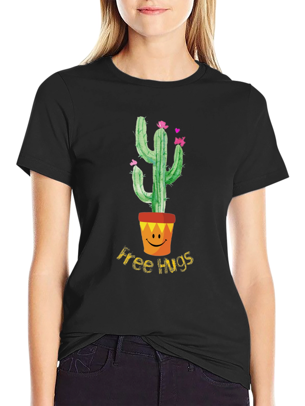 Cactus Free Hugs Graphic T-Shirt