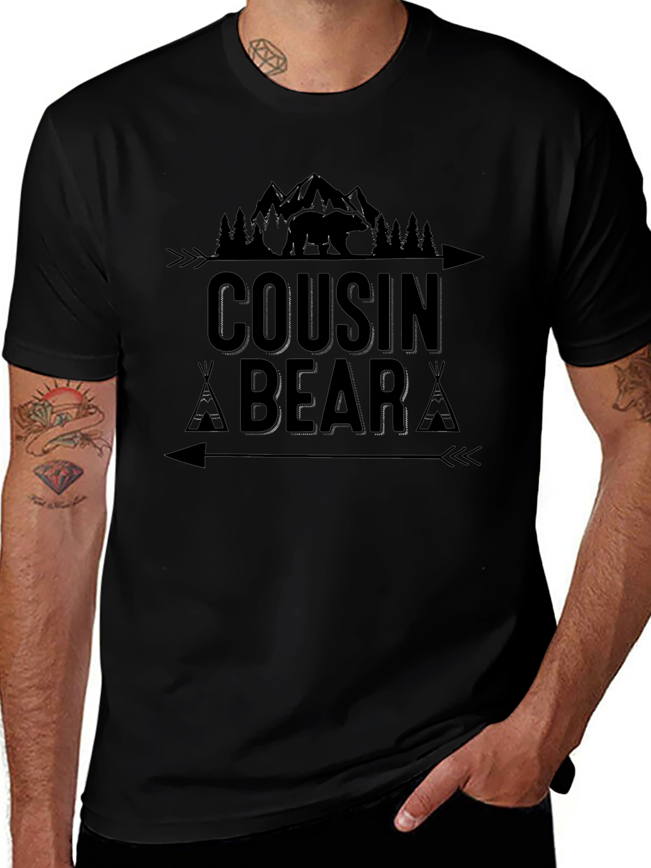 Cousin Bear Graphic Tee - Nature Lovers T-Shirt
