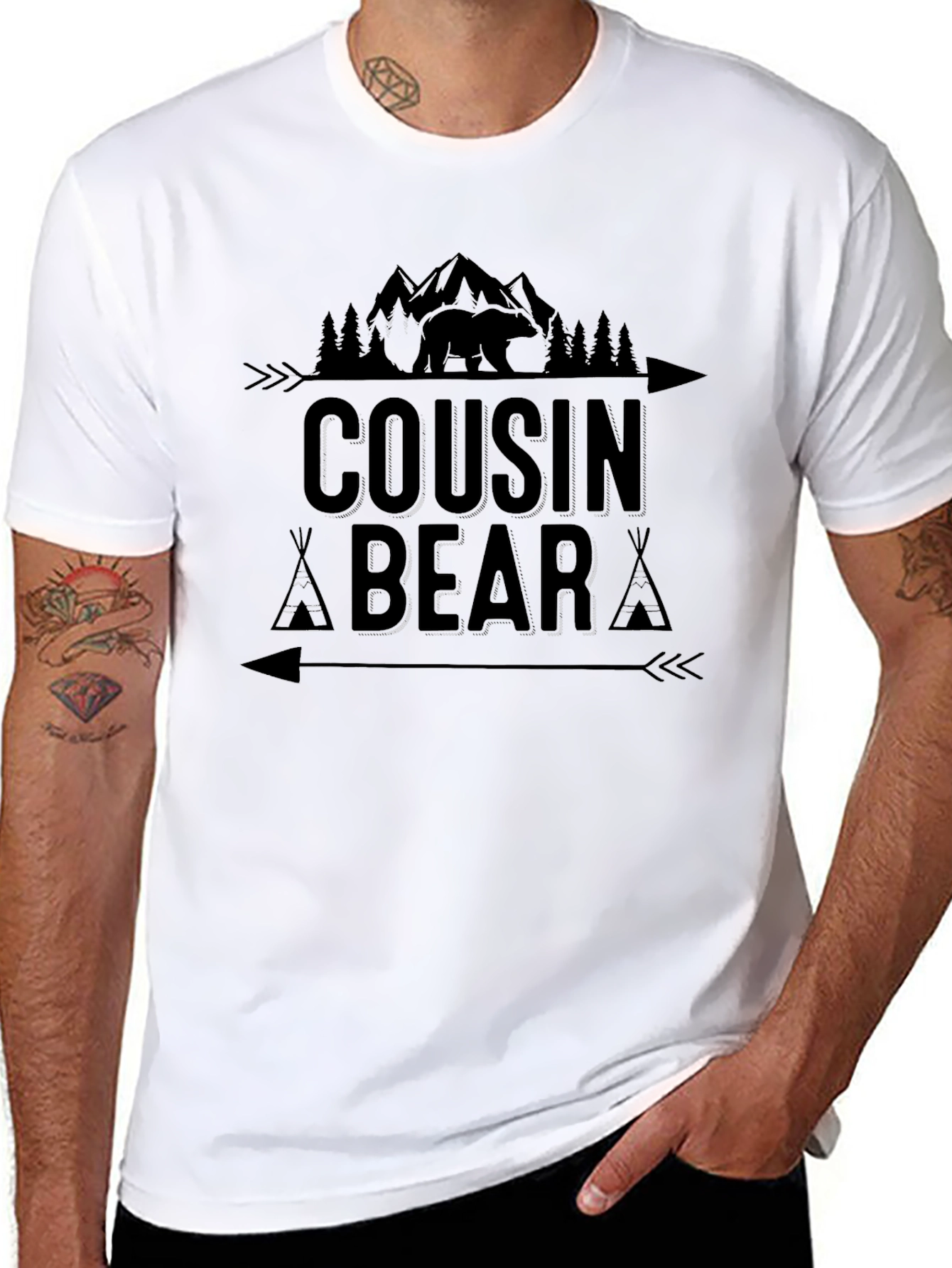 Cousin Bear Graphic Tee - Nature Lovers T-Shirt