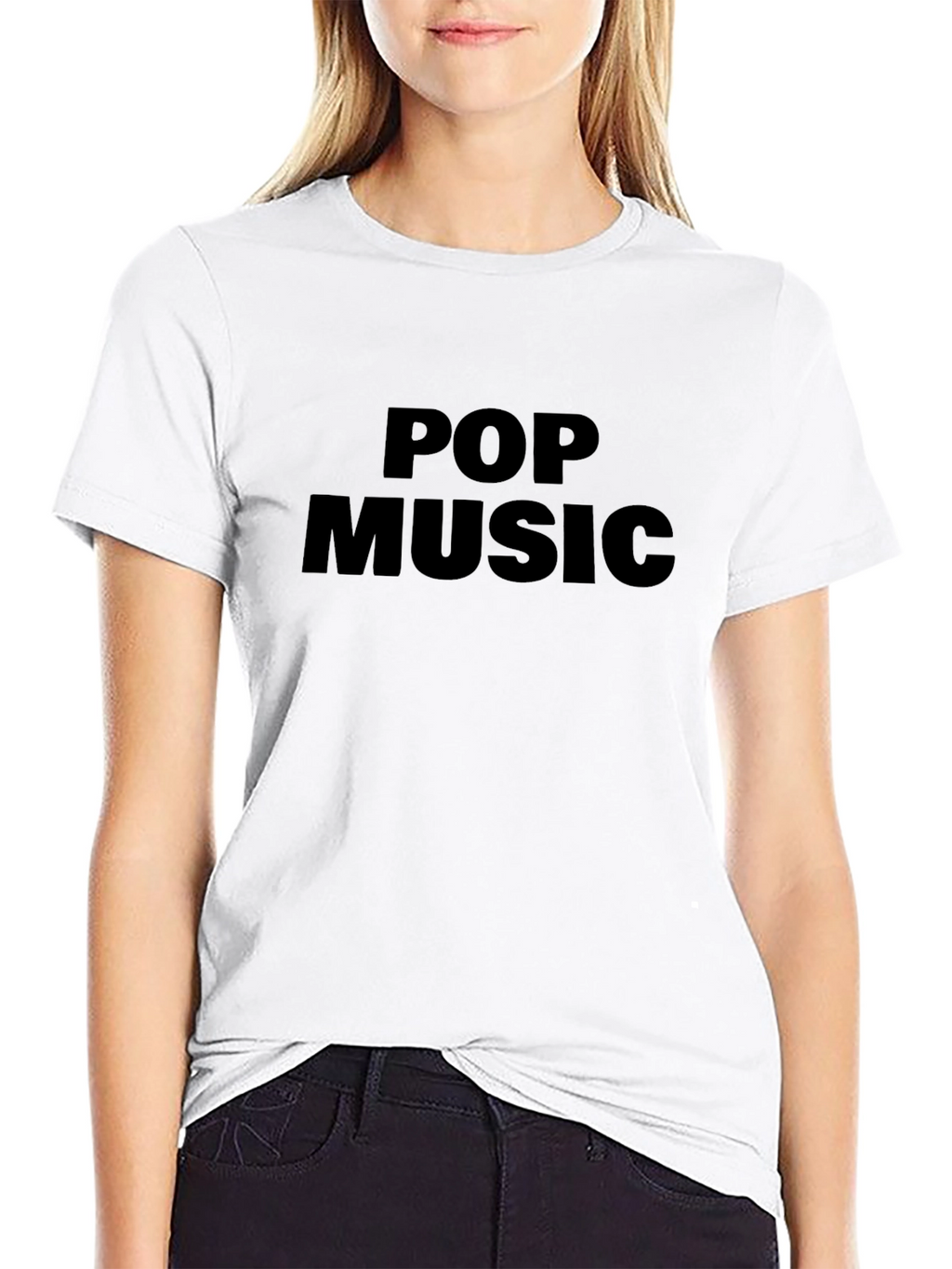 Pop Music Black Graphic T-Shirt