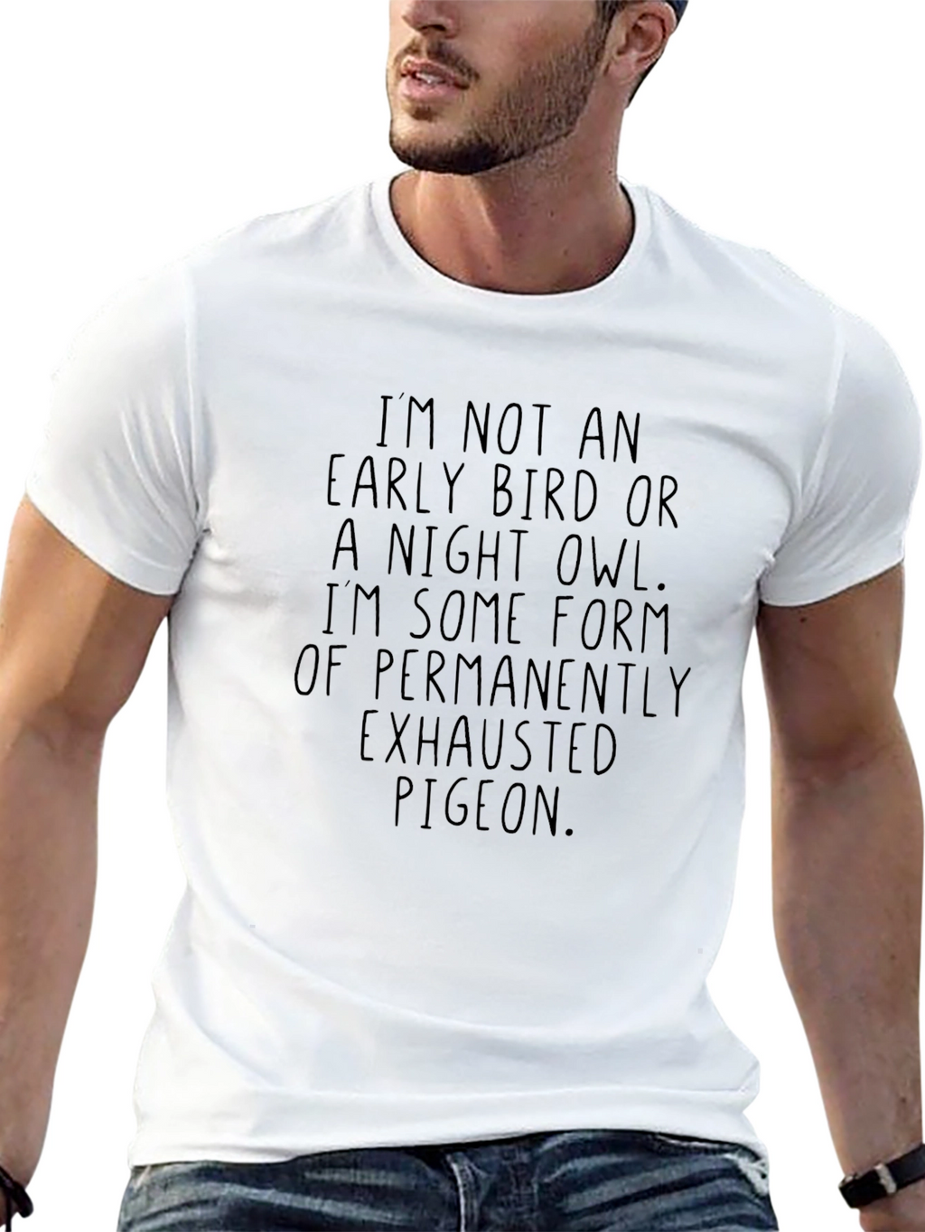 Exhausted Pigeon Graphic T-Shirt