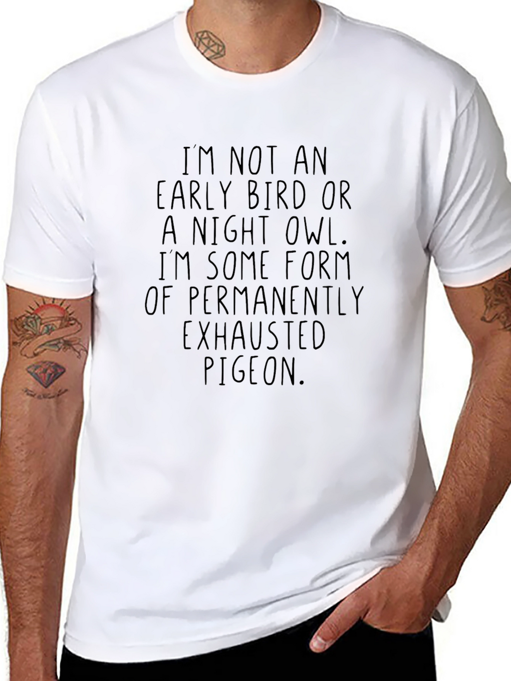 Exhausted Pigeon Graphic T-Shirt