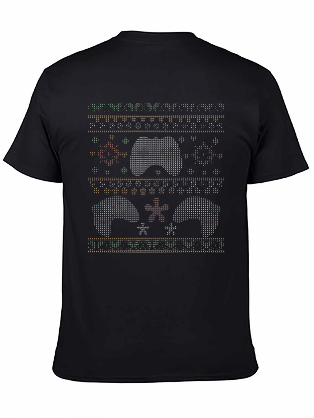 Ugly Christmas Gamer Controller Pattern T-Shirt
