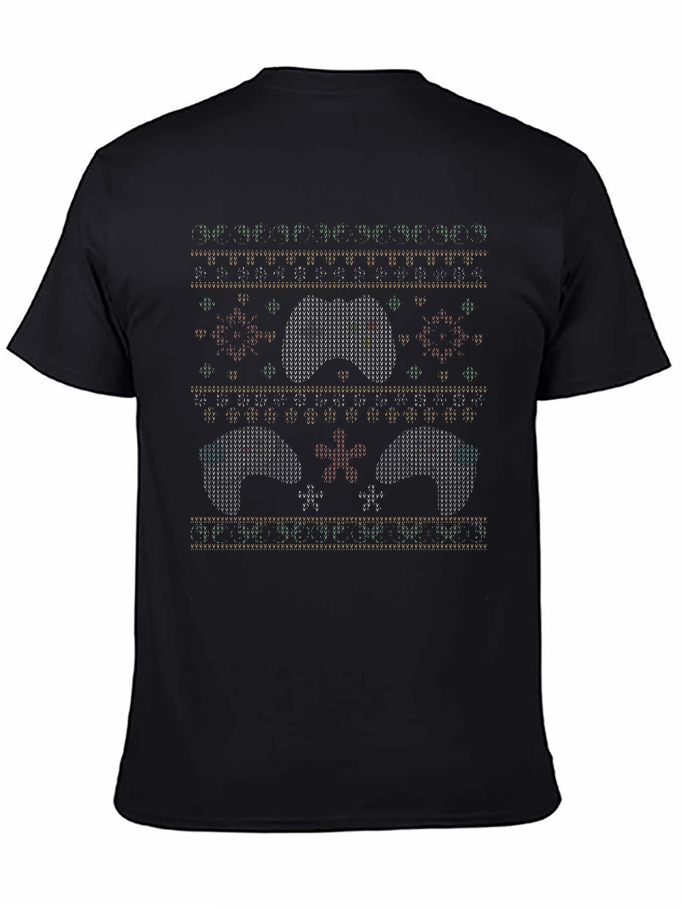 Ugly Christmas Gamer Controller Pattern T-Shirt