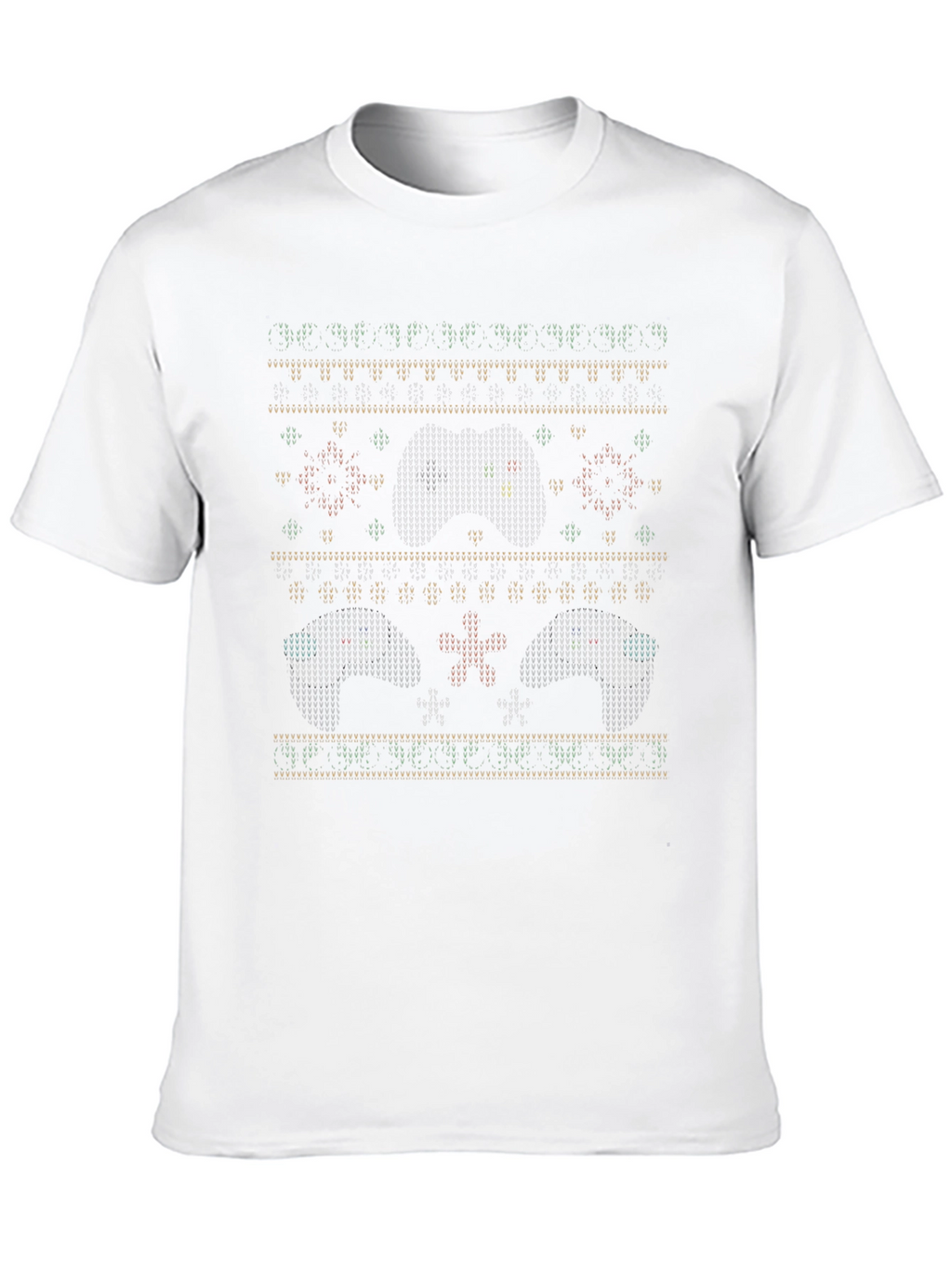 Ugly Christmas Gamer Controller Pattern T-Shirt