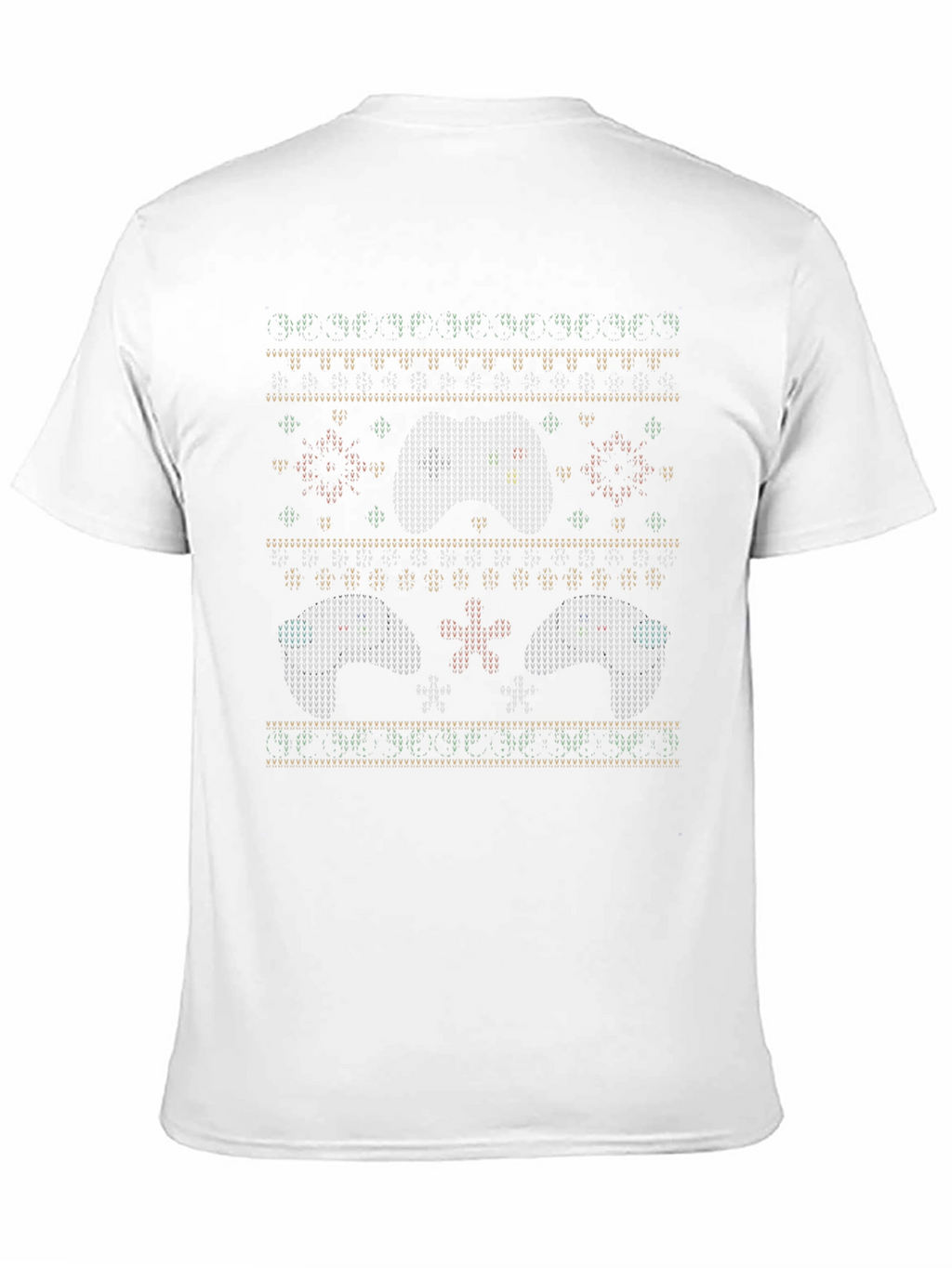 Ugly Christmas Gamer Controller Pattern T-Shirt