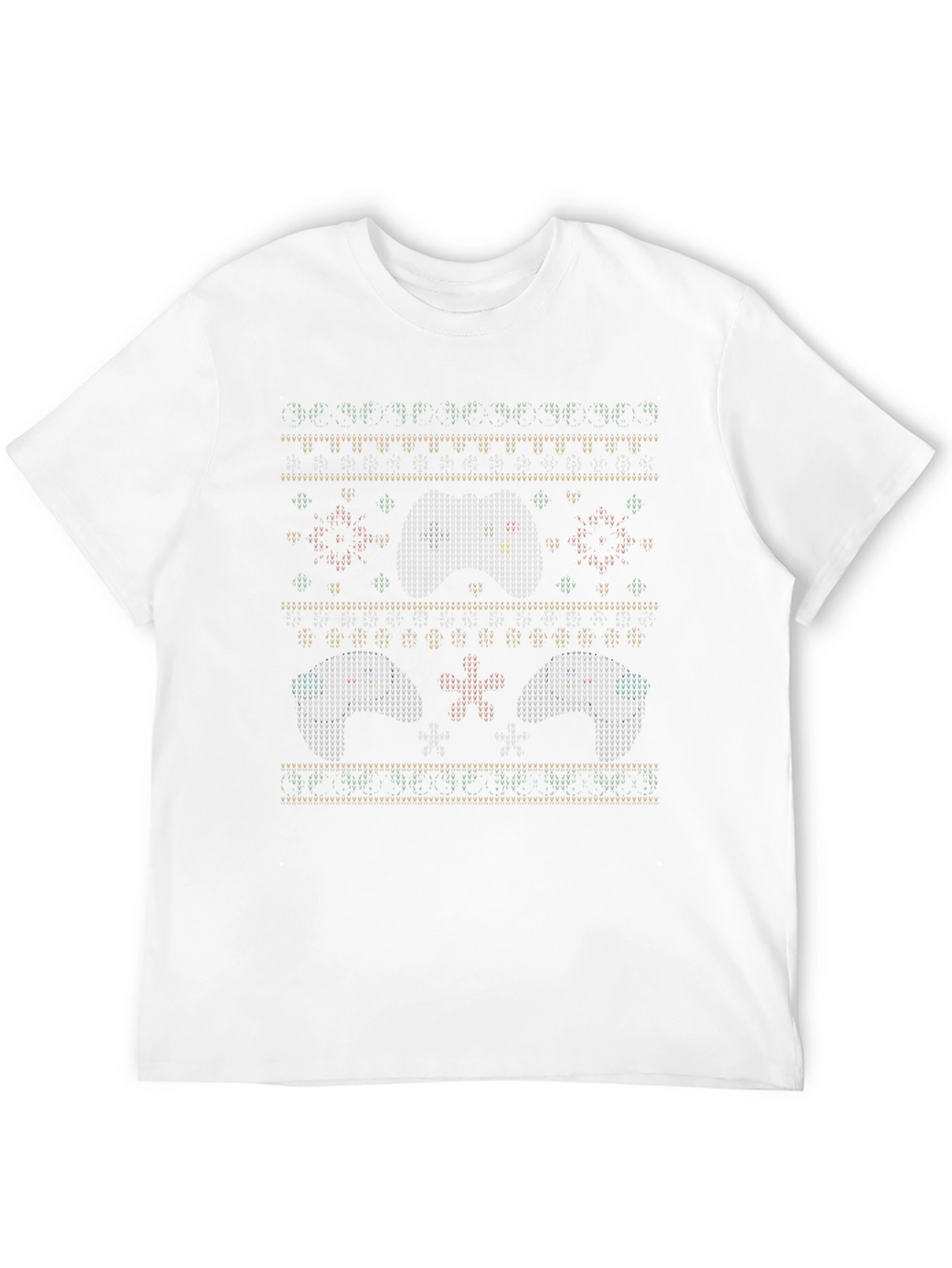 Ugly Christmas Gamer Controller Pattern T-Shirt