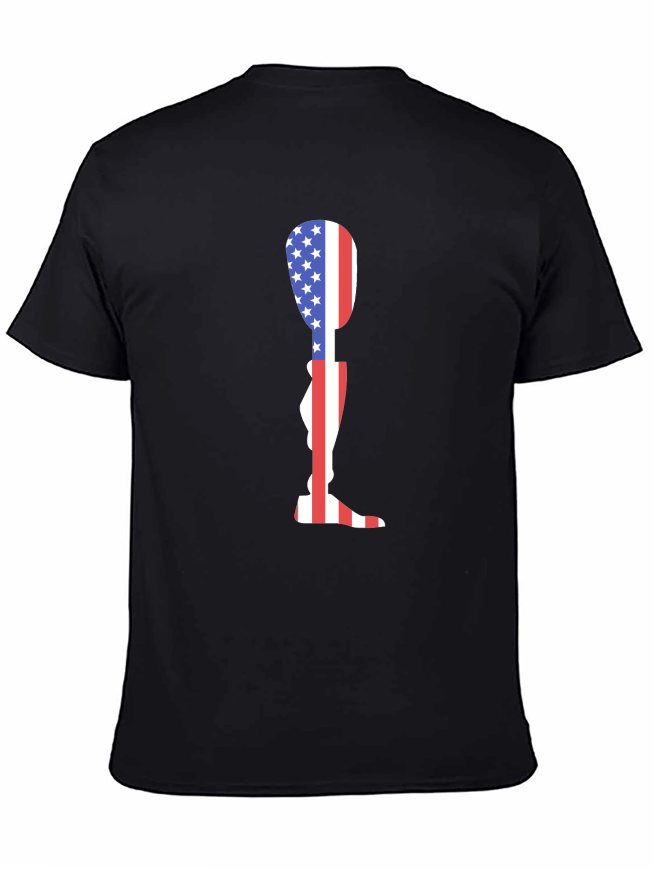 American Flag Prosthetic Leg Graphic T-Shirt