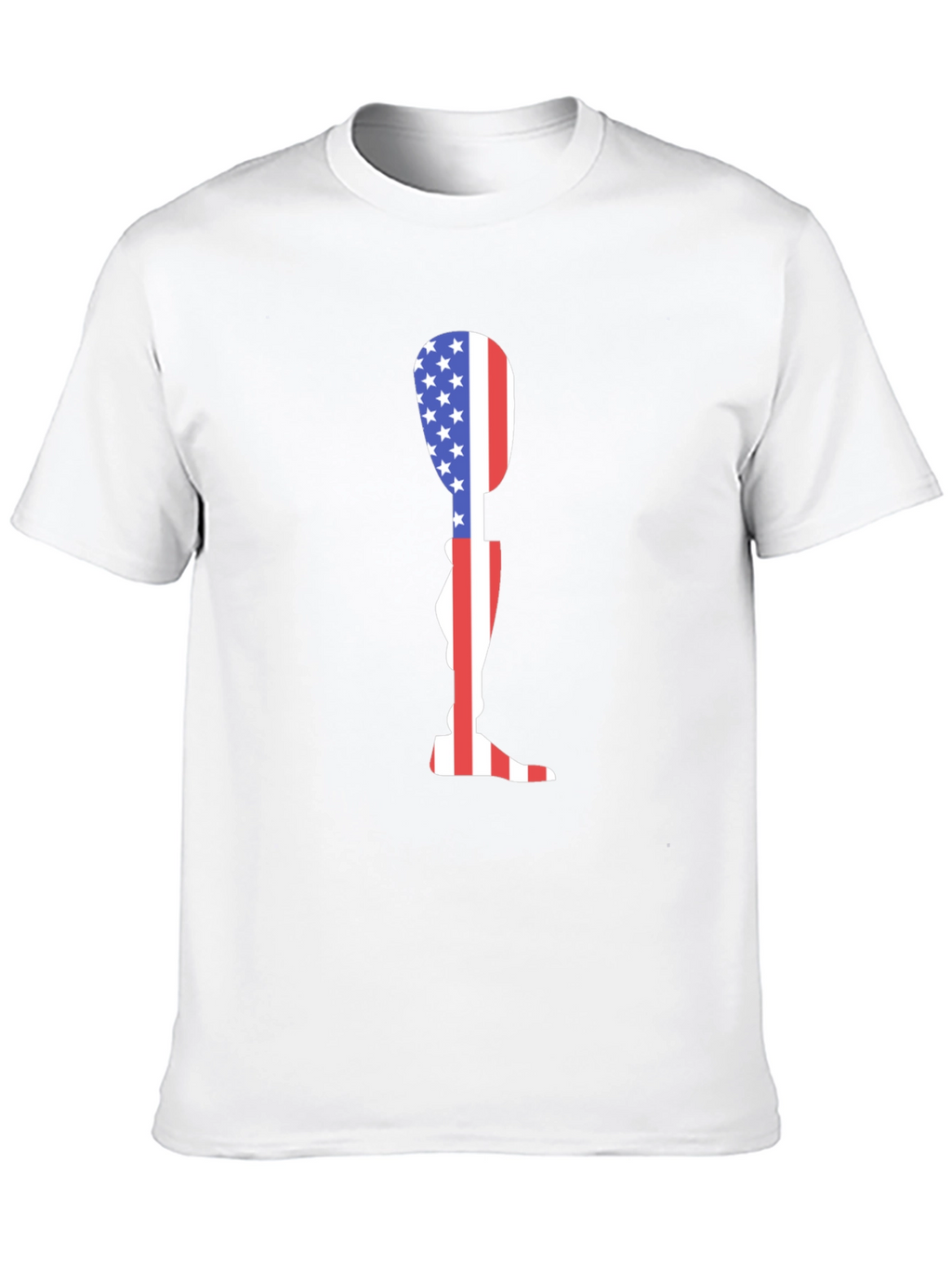 American Flag Prosthetic Leg Graphic T-Shirt