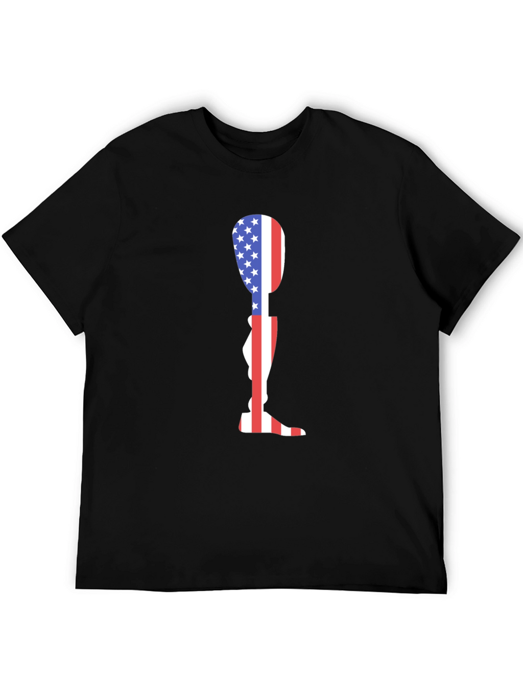 American Flag Prosthetic Leg Graphic T-Shirt