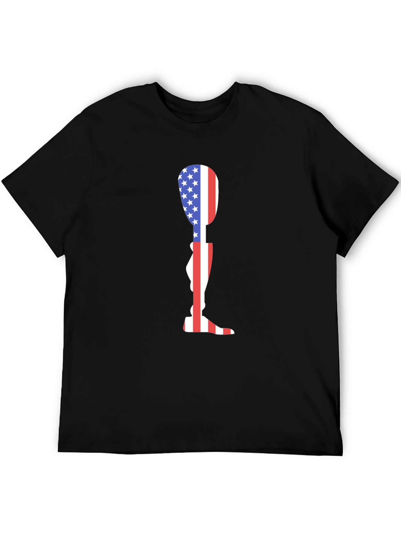 American Flag Prosthetic Leg Graphic T-Shirt