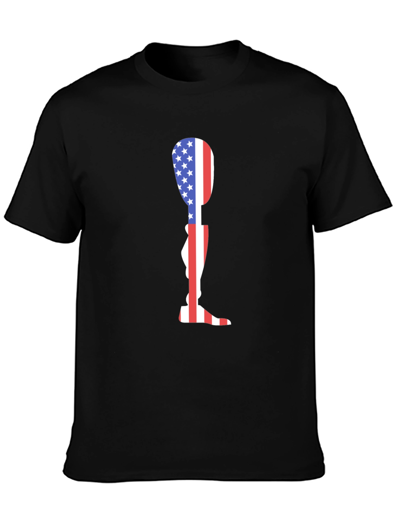 American Flag Prosthetic Leg Graphic T-Shirt