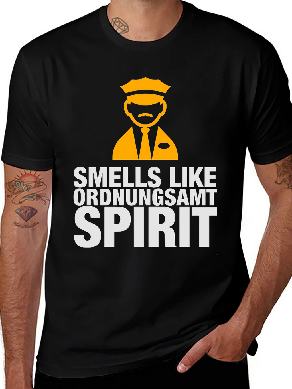 Smells Like Ordnungsamt Spirit Black T-Shirt