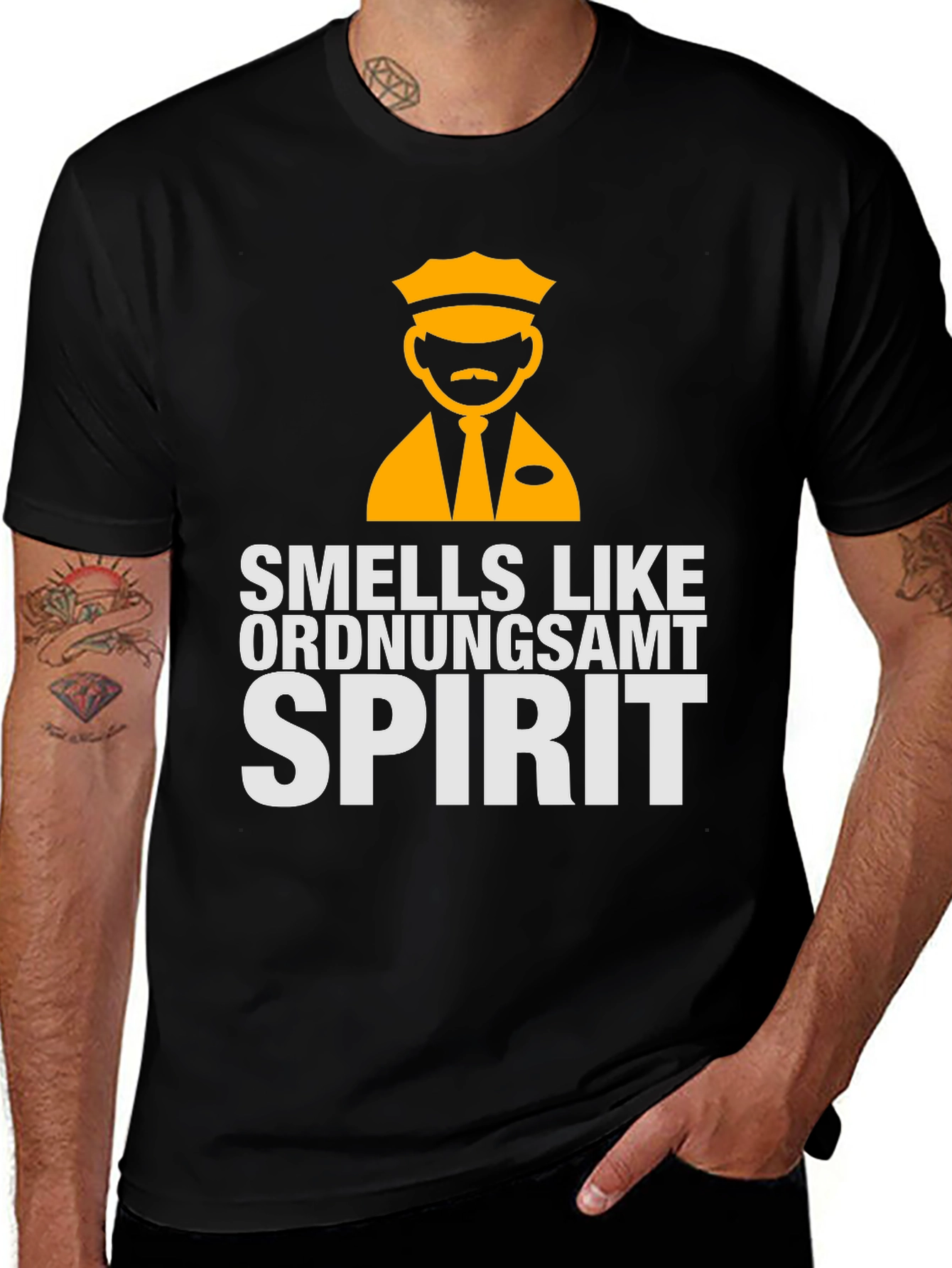 Smells Like Ordnungsamt Spirit Black T-Shirt