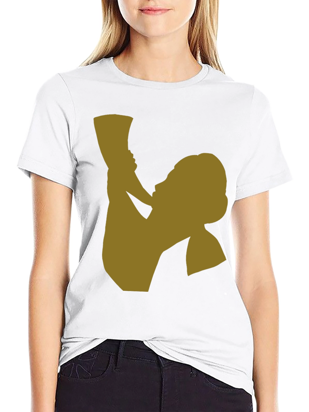Silhouette Graphic Tee - Black Cotton Blend