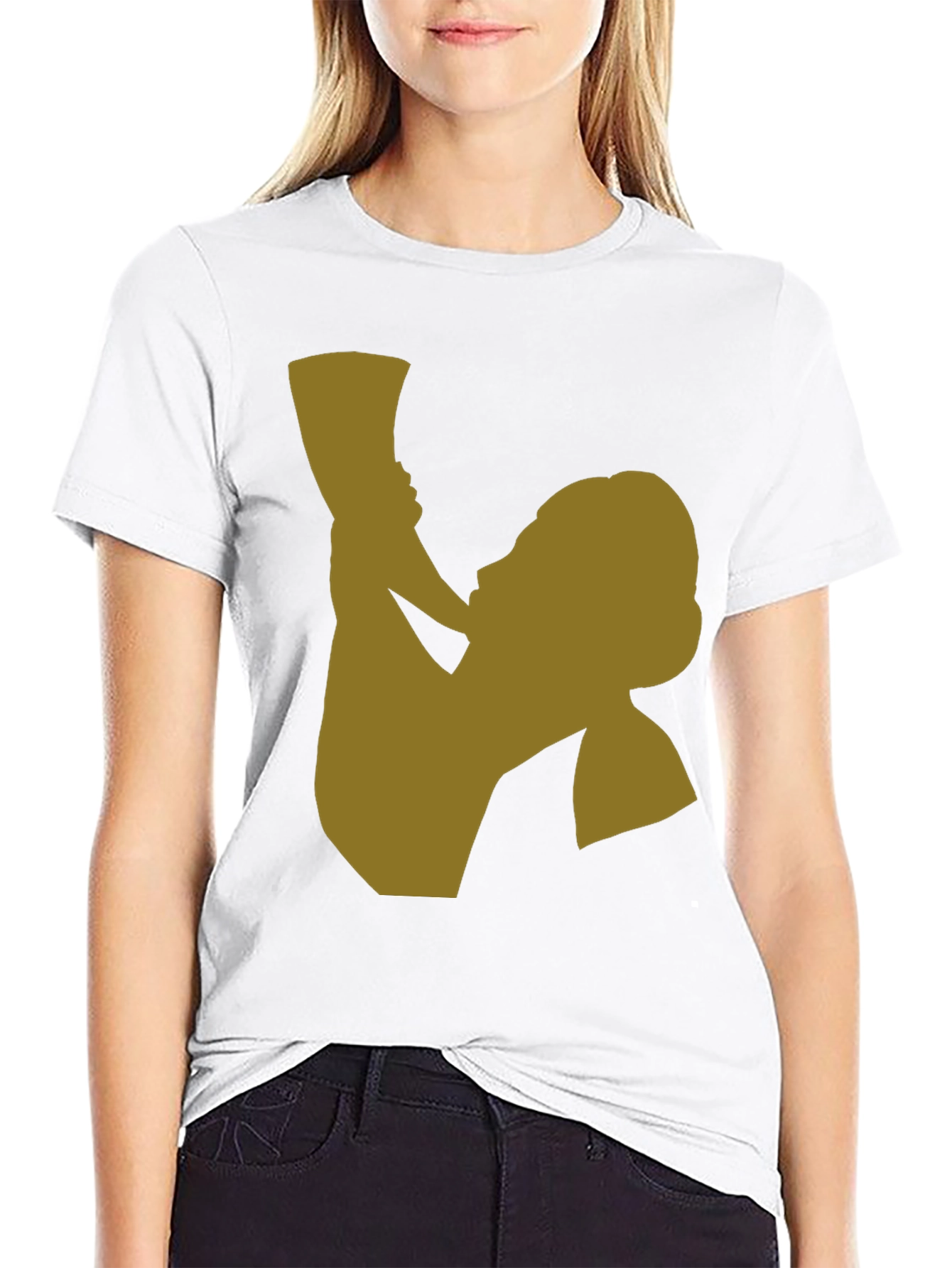 Silhouette Graphic Tee - Black Cotton Blend