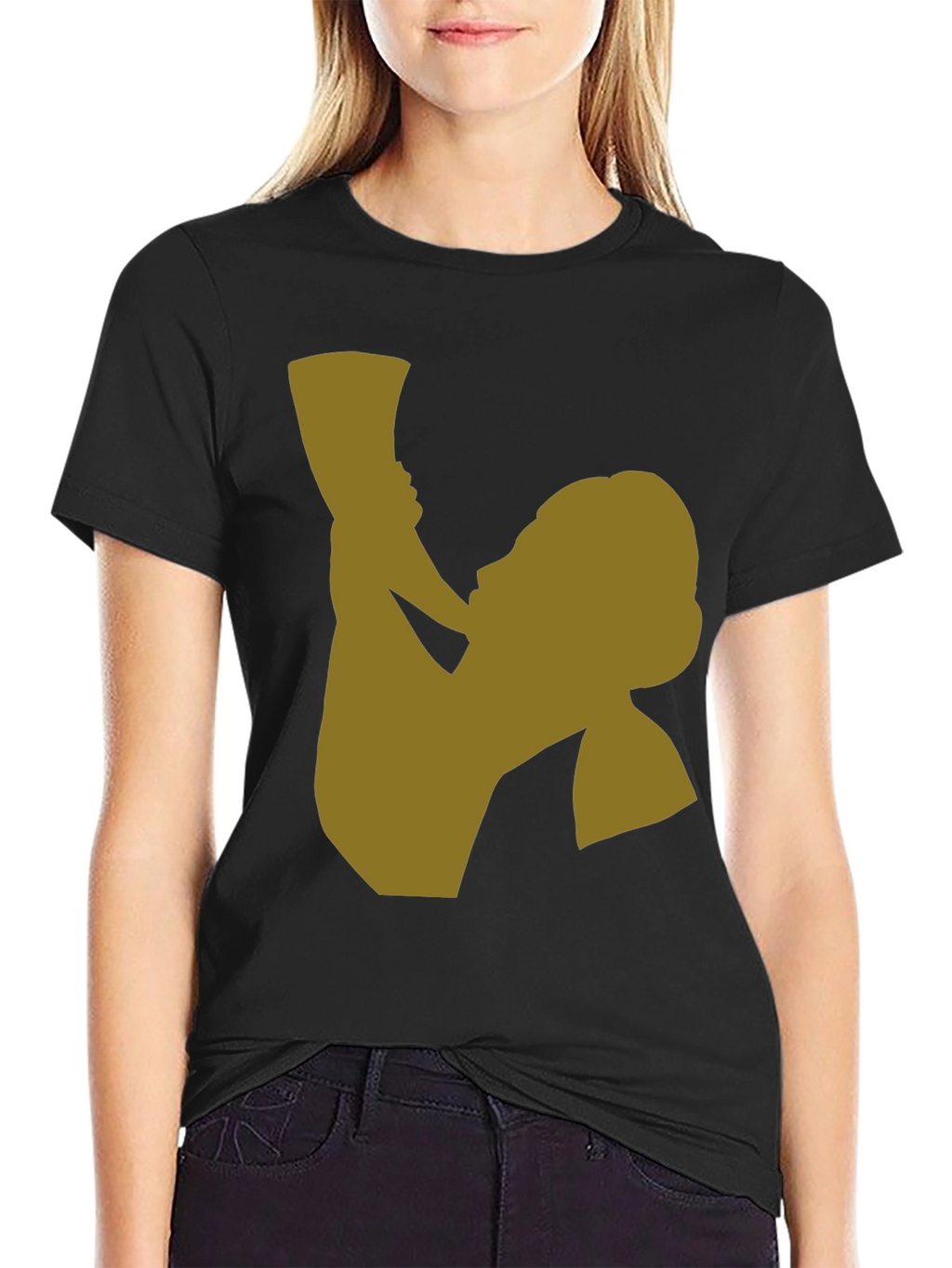 Silhouette Graphic Tee - Black Cotton Blend