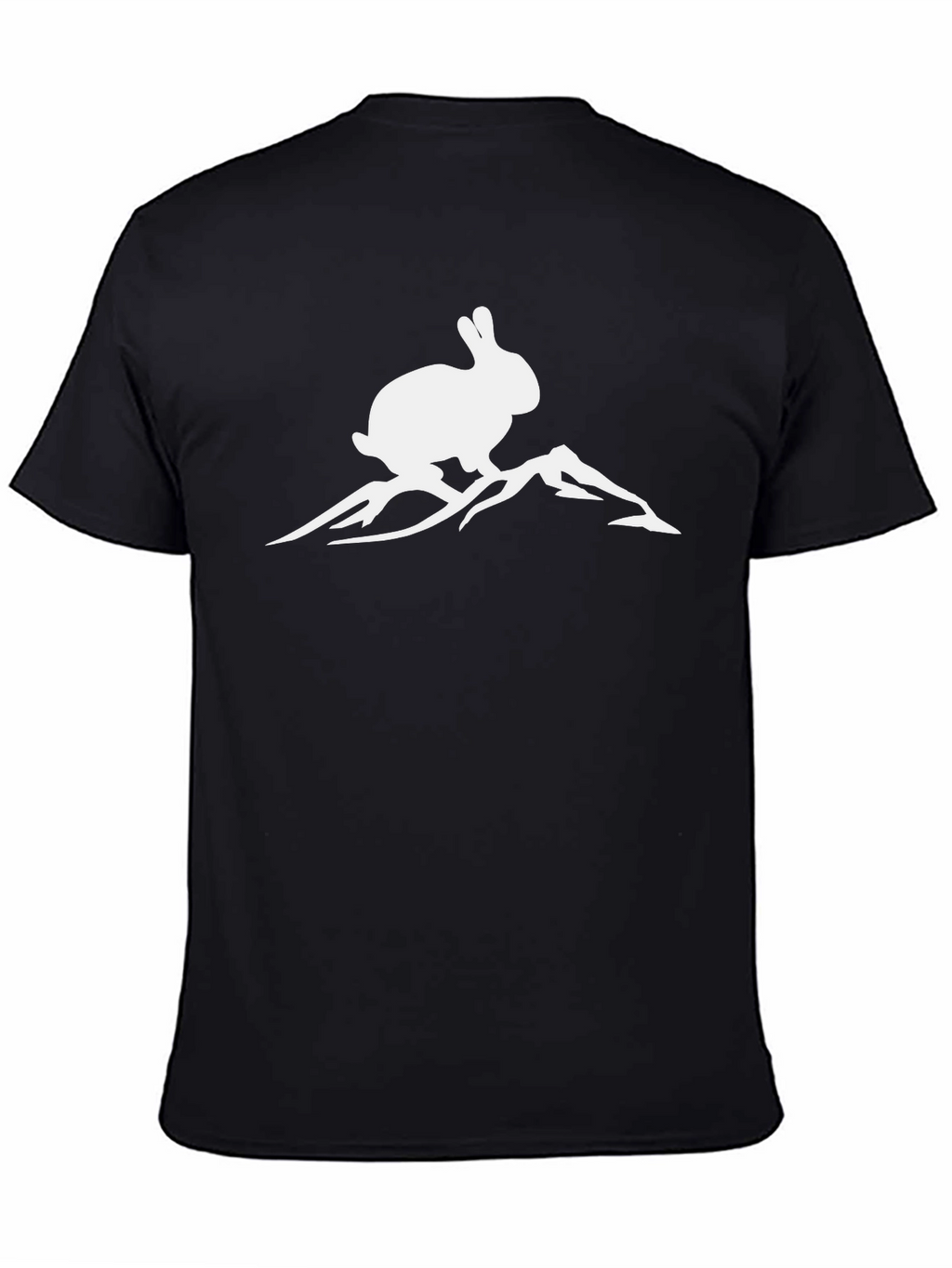 Rabbit Mountain Graphic Tee - Black Cotton T-Shirt