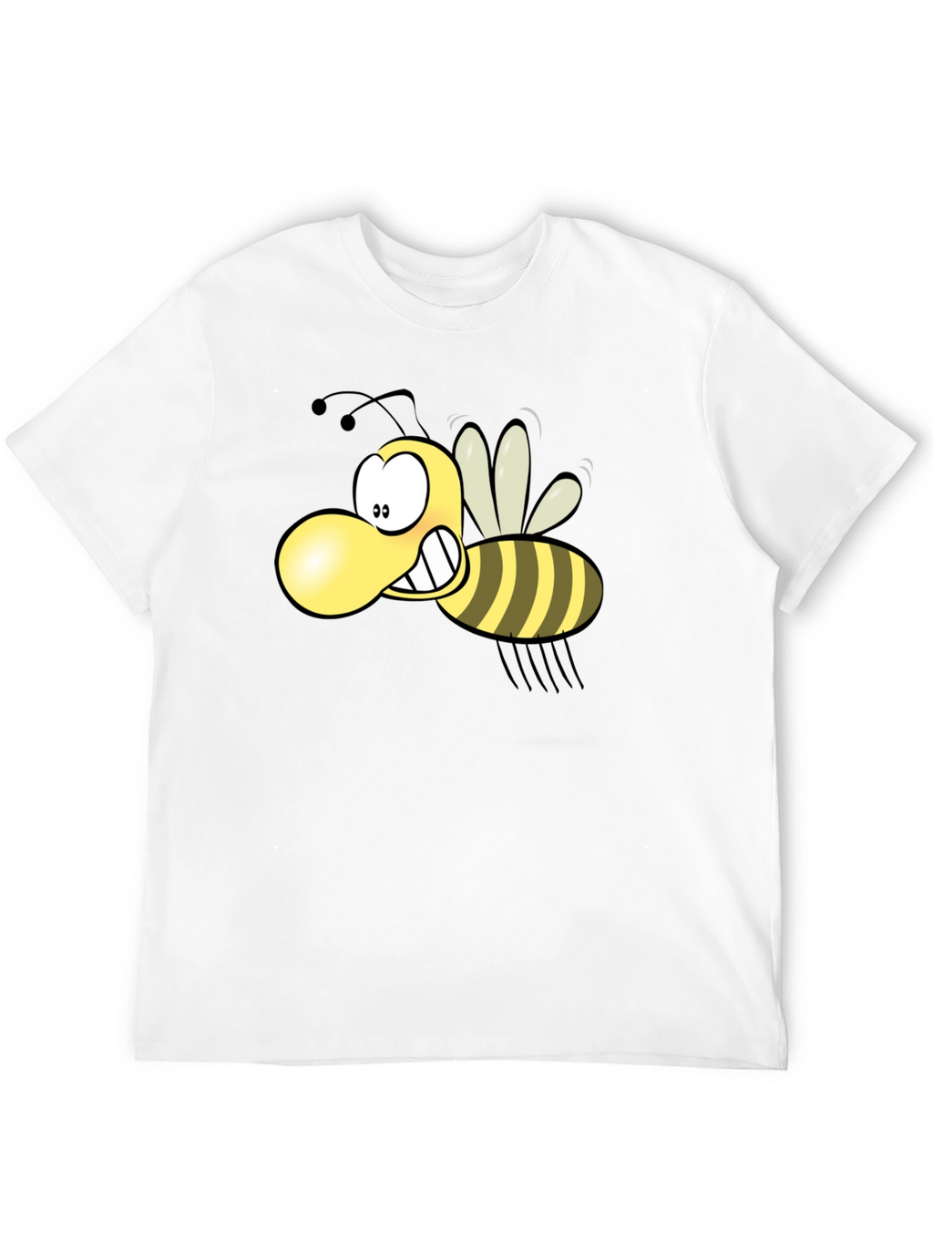 Cartoon Bee Graphic Black T-Shirt