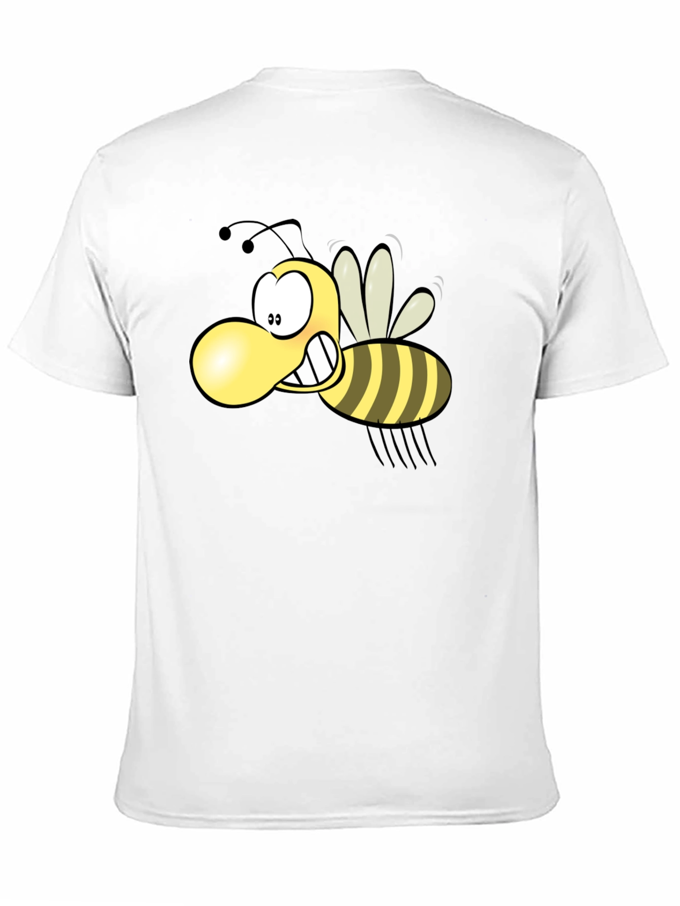 Cartoon Bee Graphic Black T-Shirt