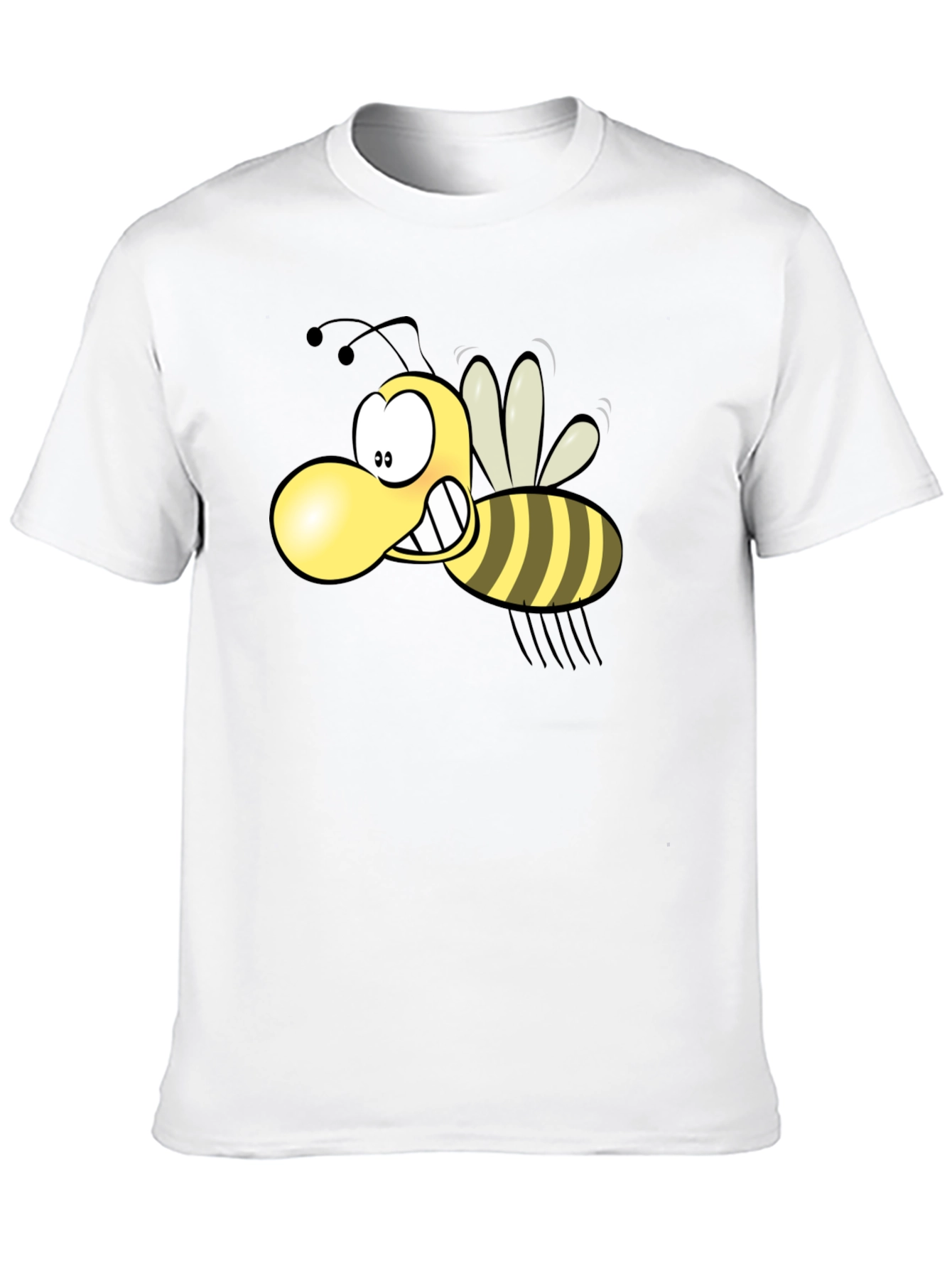 Cartoon Bee Graphic Black T-Shirt