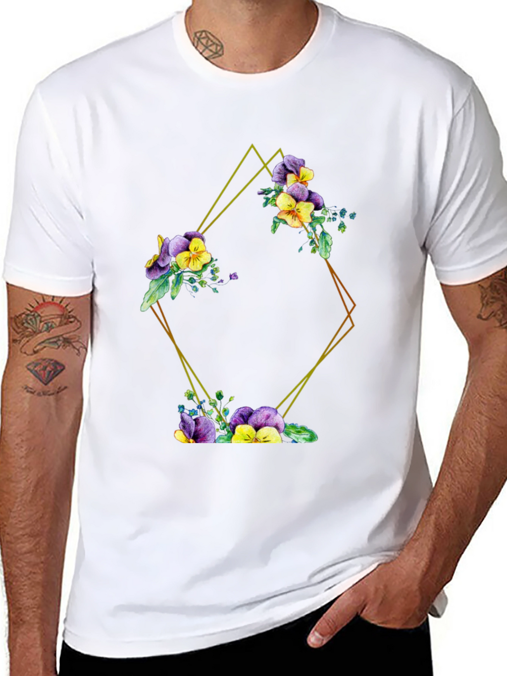 Floral Diamond Graphic Tee - Stylish & Unique!