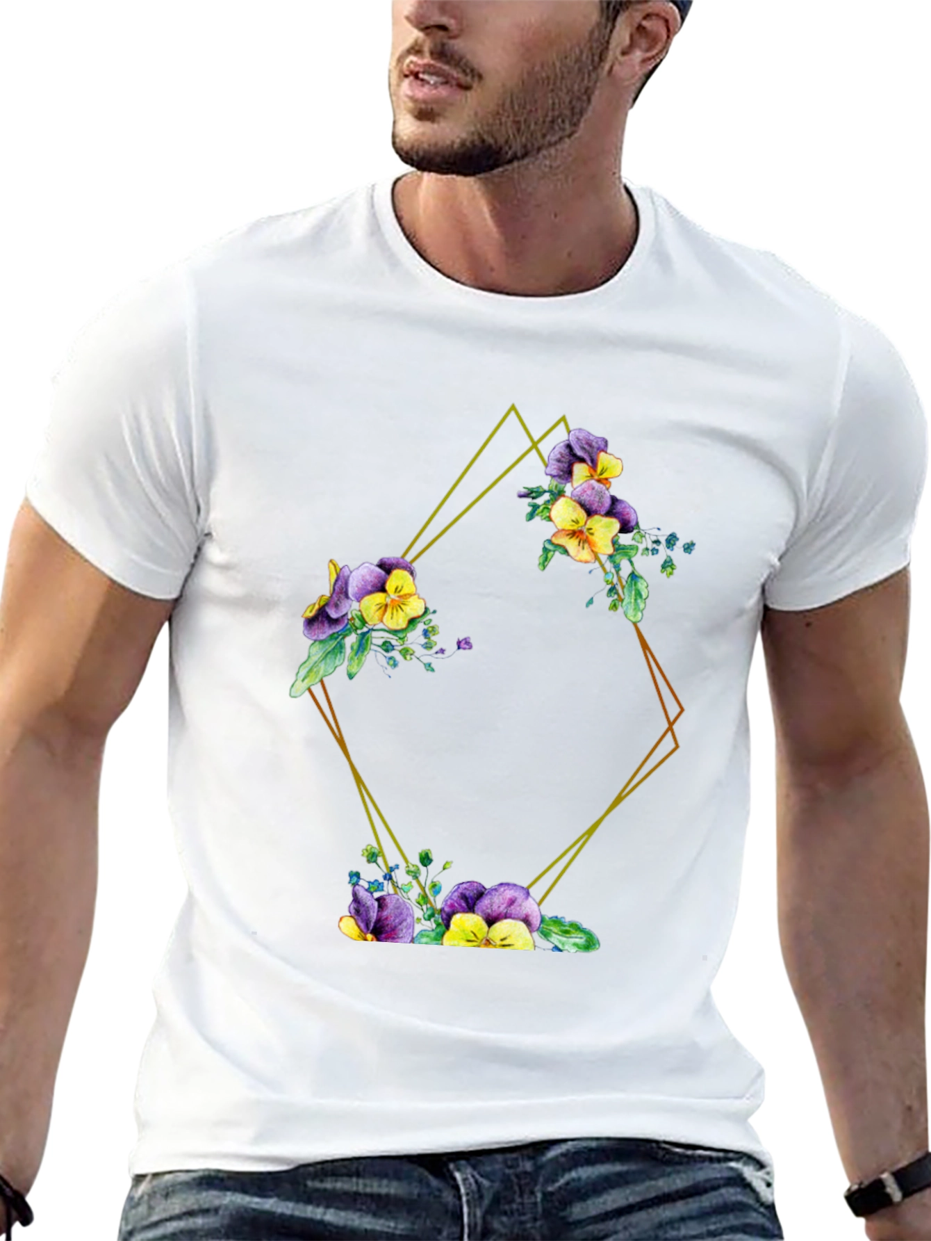 Floral Diamond Graphic Tee - Stylish & Unique!