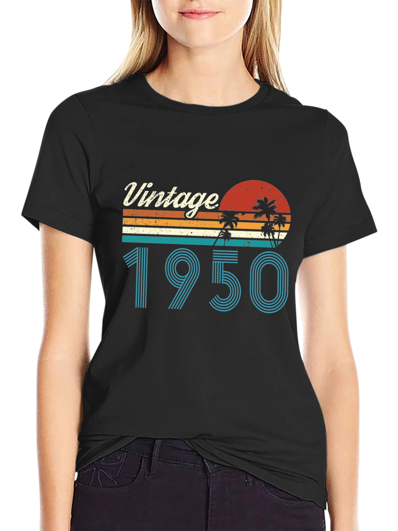 Vintage 1950 Palm Tree Graphic T-Shirt