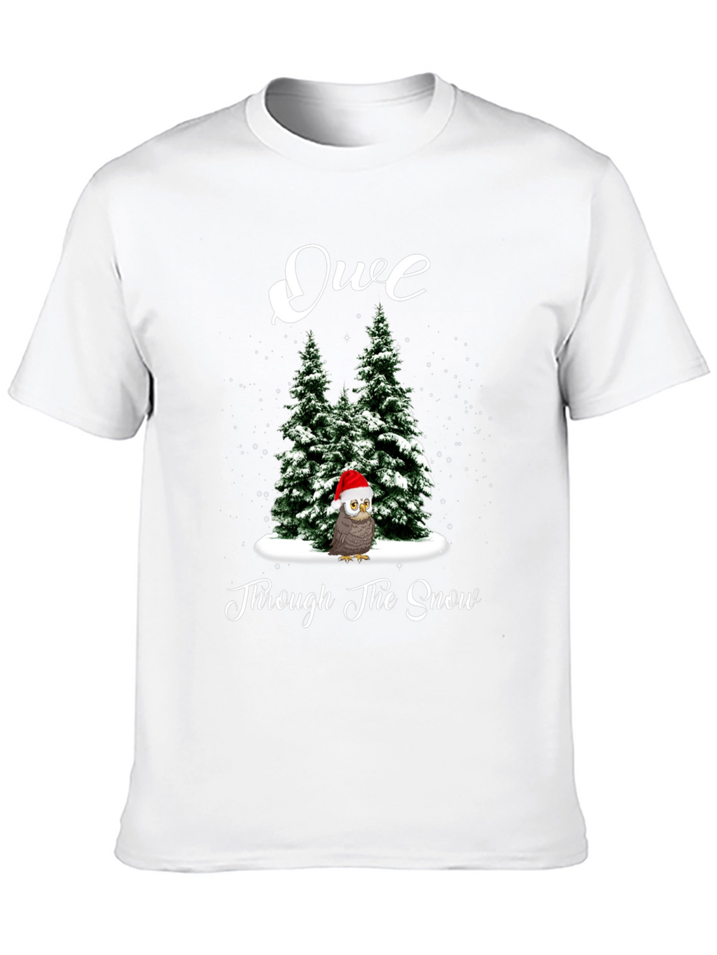 Festive Owl Through the Snow Christmas T-Shirt