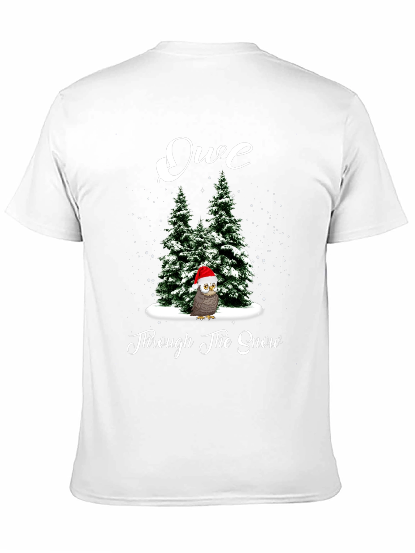 Festive Owl Through the Snow Christmas T-Shirt
