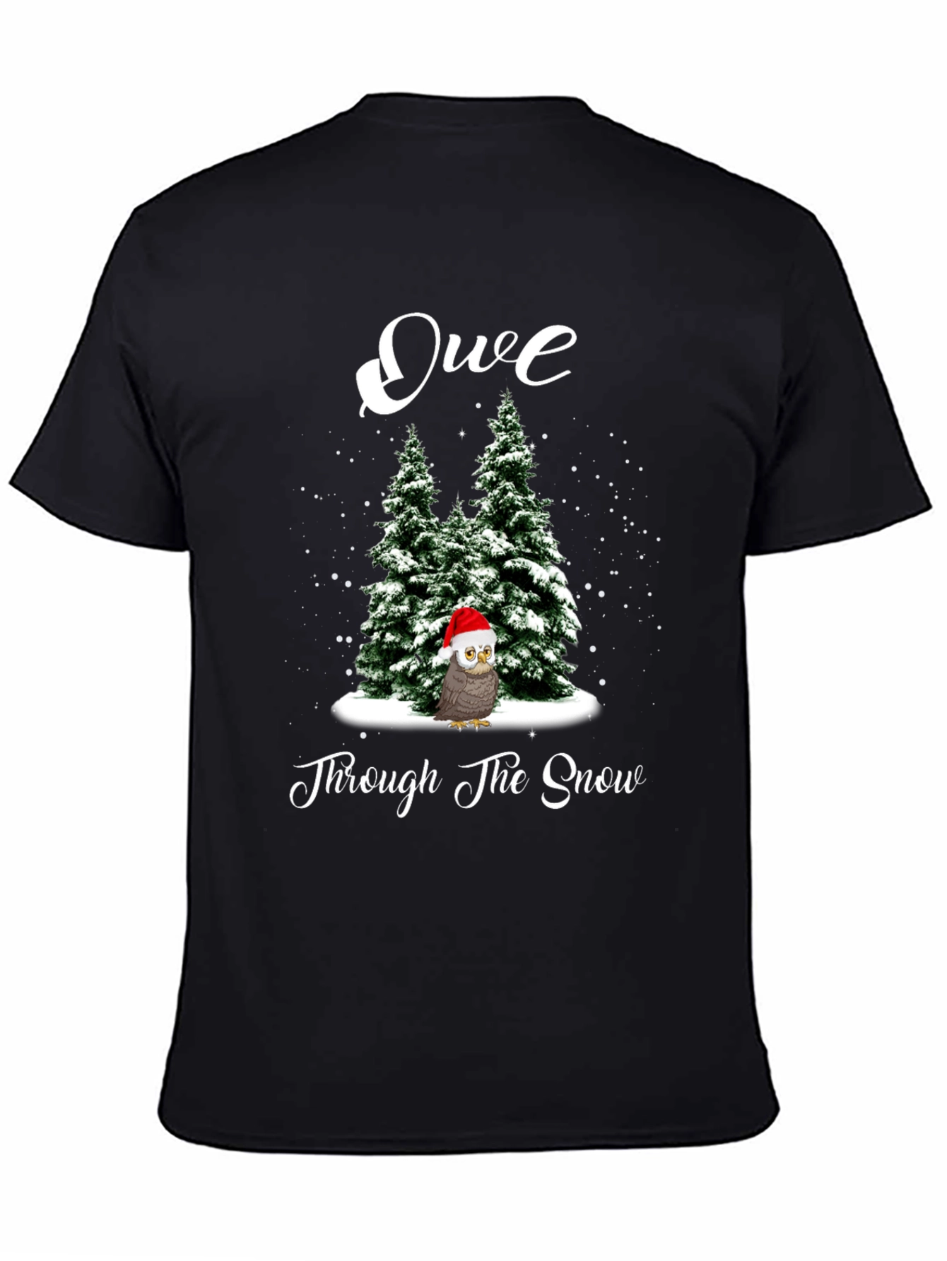 Festive Owl Through the Snow Christmas T-Shirt